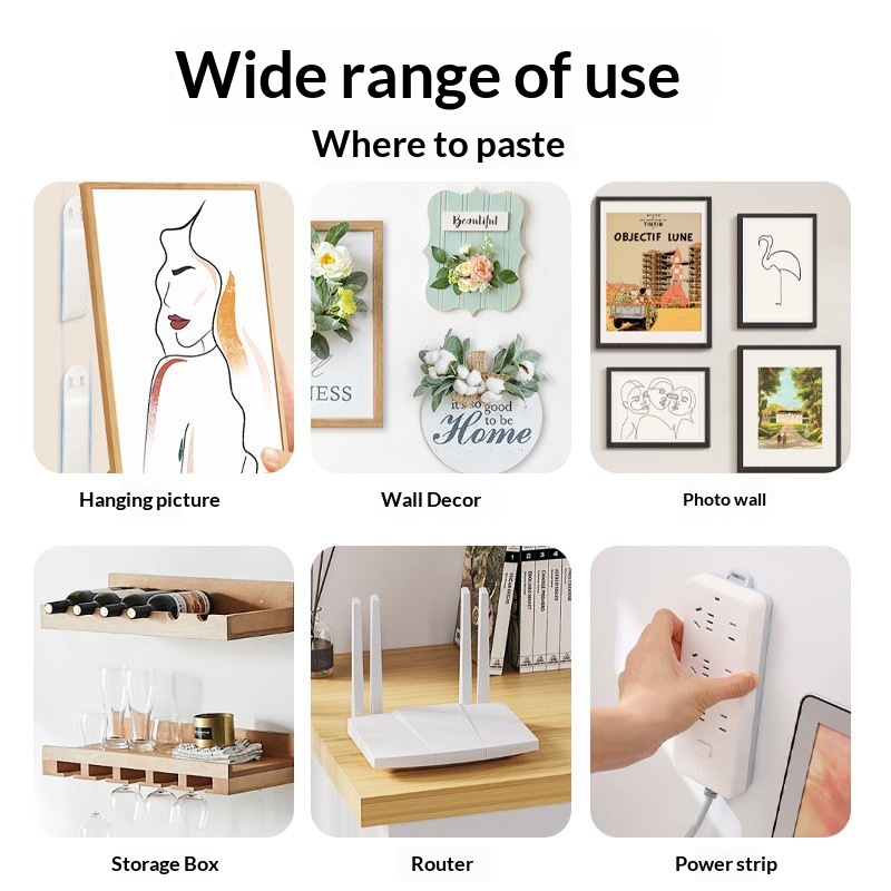 Picture Hanging Strip - No Drill Picture Hanging Hooks Adhesive