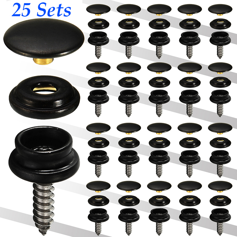 Home Improvement Retail - 75pcs/set Snap Fastener Button Screw Studs
