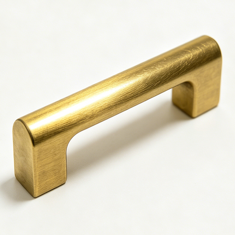 Cabinet Handle Pull - Custom Solid Brass Knurled Door Handle