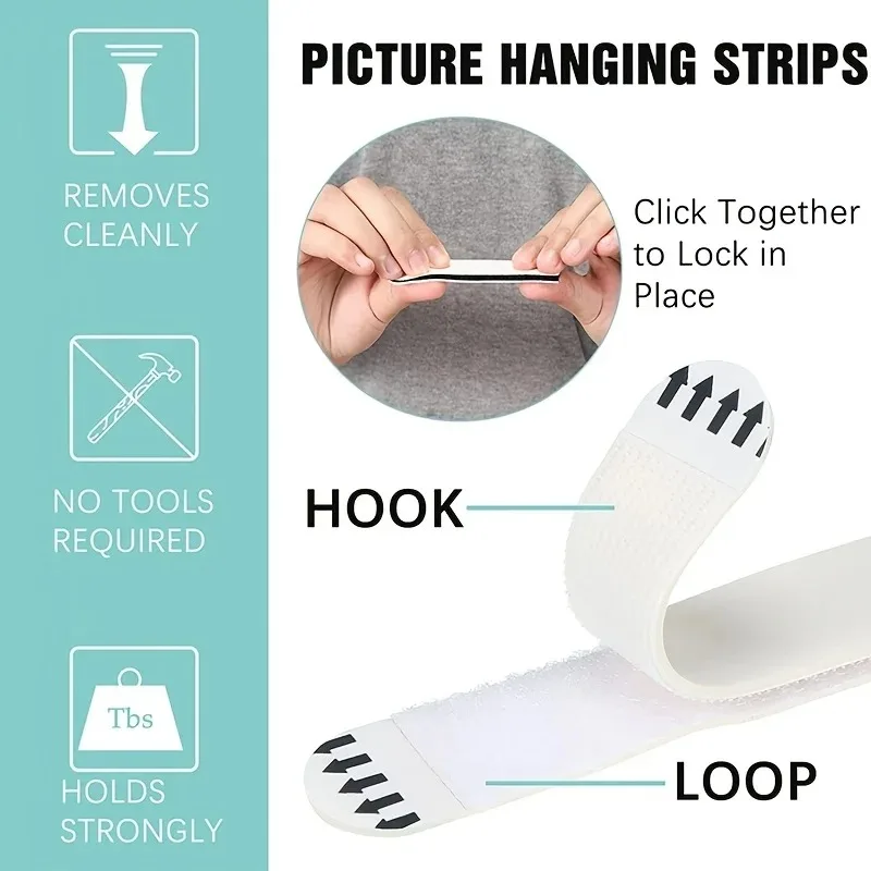 Picture Hanging Strip - 2026-48Pcs Photo Frame Fixing Pads Removable