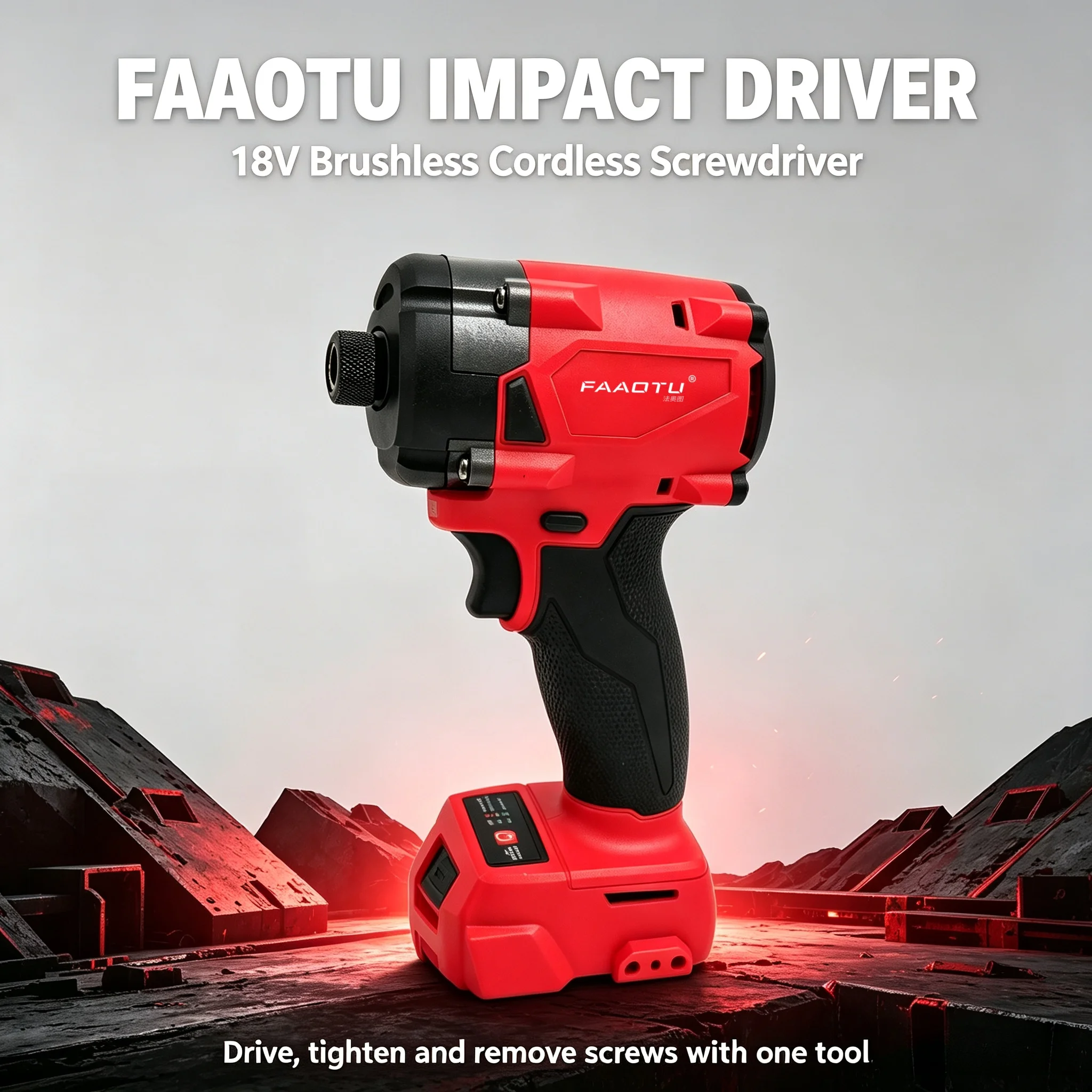 Home Improvement Us - FAAOTU 18V Cordless Electric Screwdriver, Powerful