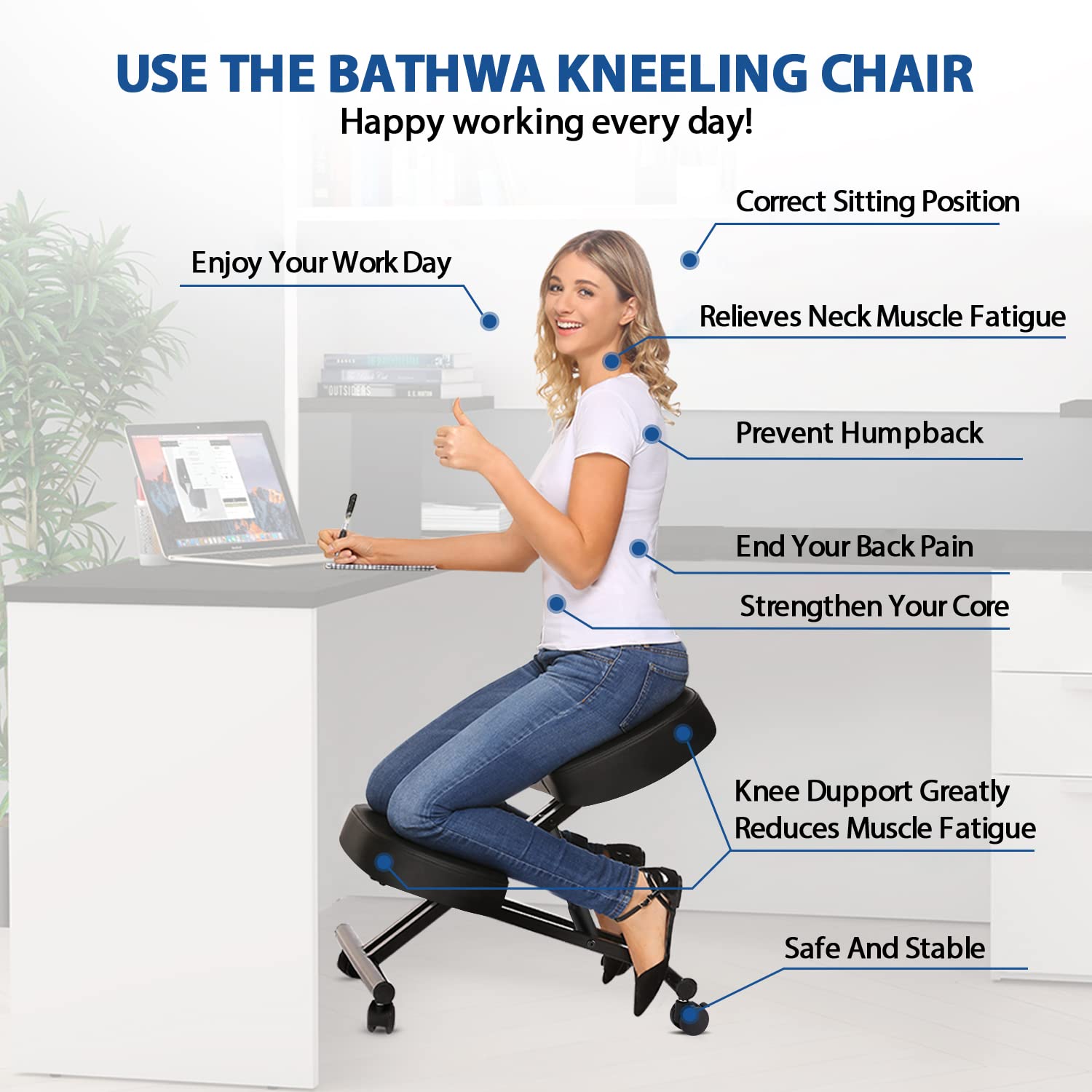 Kneeling Chair Ergonomic for O - огляд і ціна Home Improvement Us