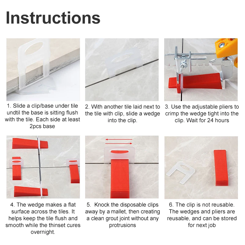 100pcs Ceramic Tile Leveling S - огляд і ціна Tile Leveling Clip