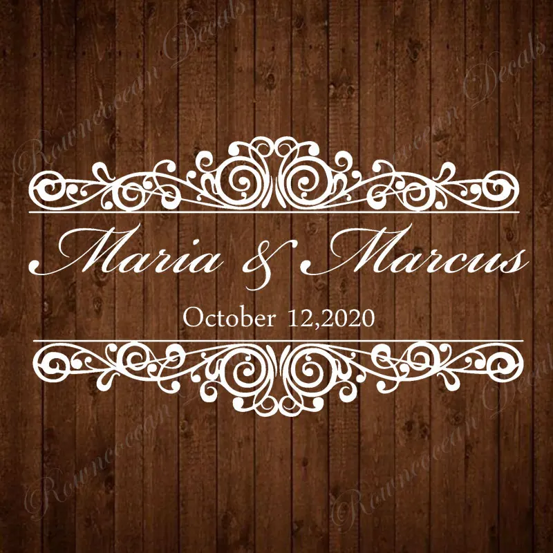 Custom Wedding Name & Date Mon - огляд і ціна Vinyl Floor Plank