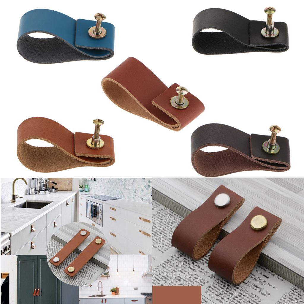 Handmade Leather Drawer Pulls  - огляд і ціна Cabinet Handle Pull