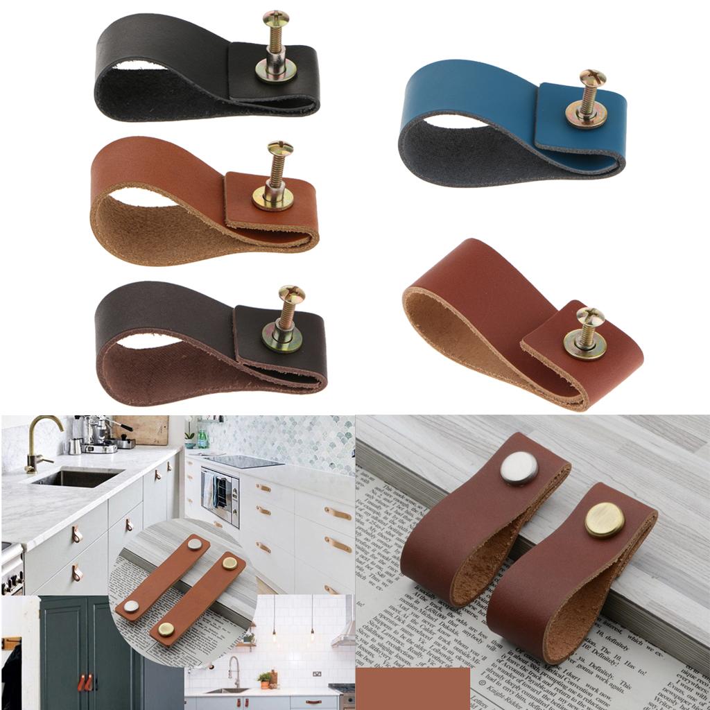 Handmade Leather Drawer Pulls  - огляд і ціна Cabinet Handle Pull